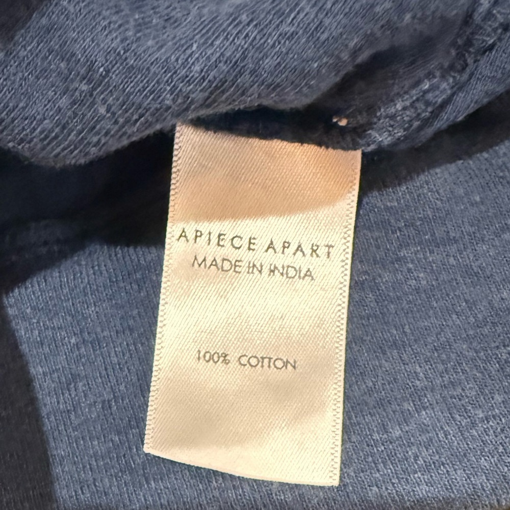 Apiece Apart Denim Blue Cotton Top - Picture 6 of 8